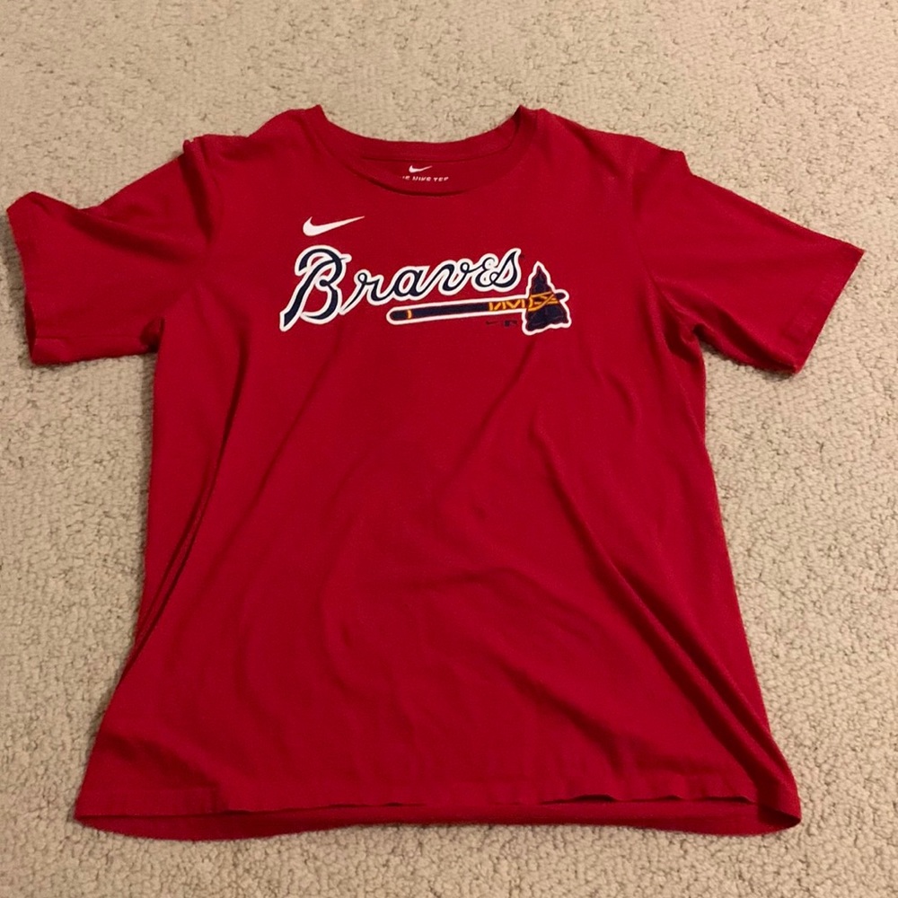 Atlanta Braves Freddie Freeman red kids T-shirt sz XL